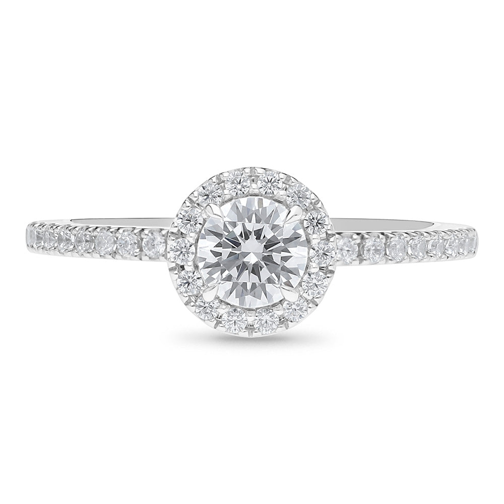 The Joelle - Round Brilliant Cut Halo Cluster Diamond Ring