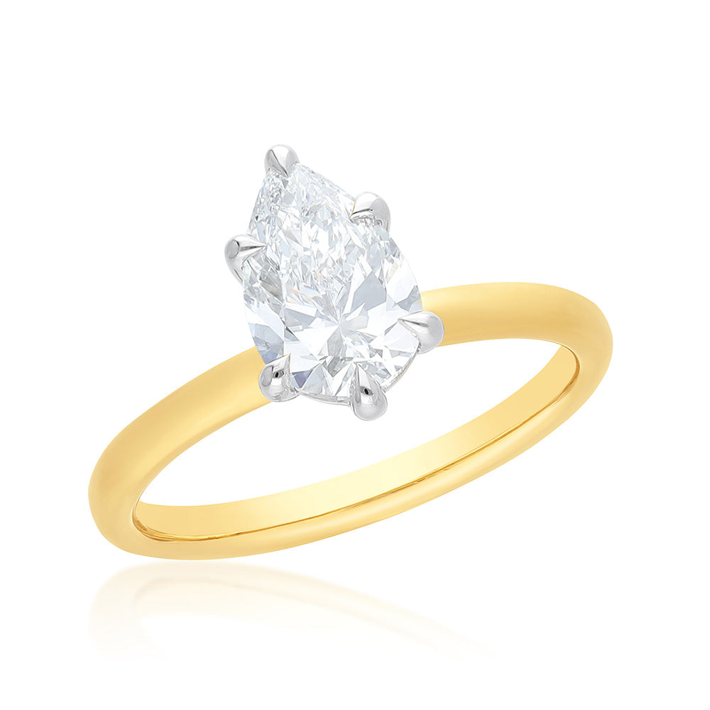 The Evelyn - Pear Cut Diamond Ring